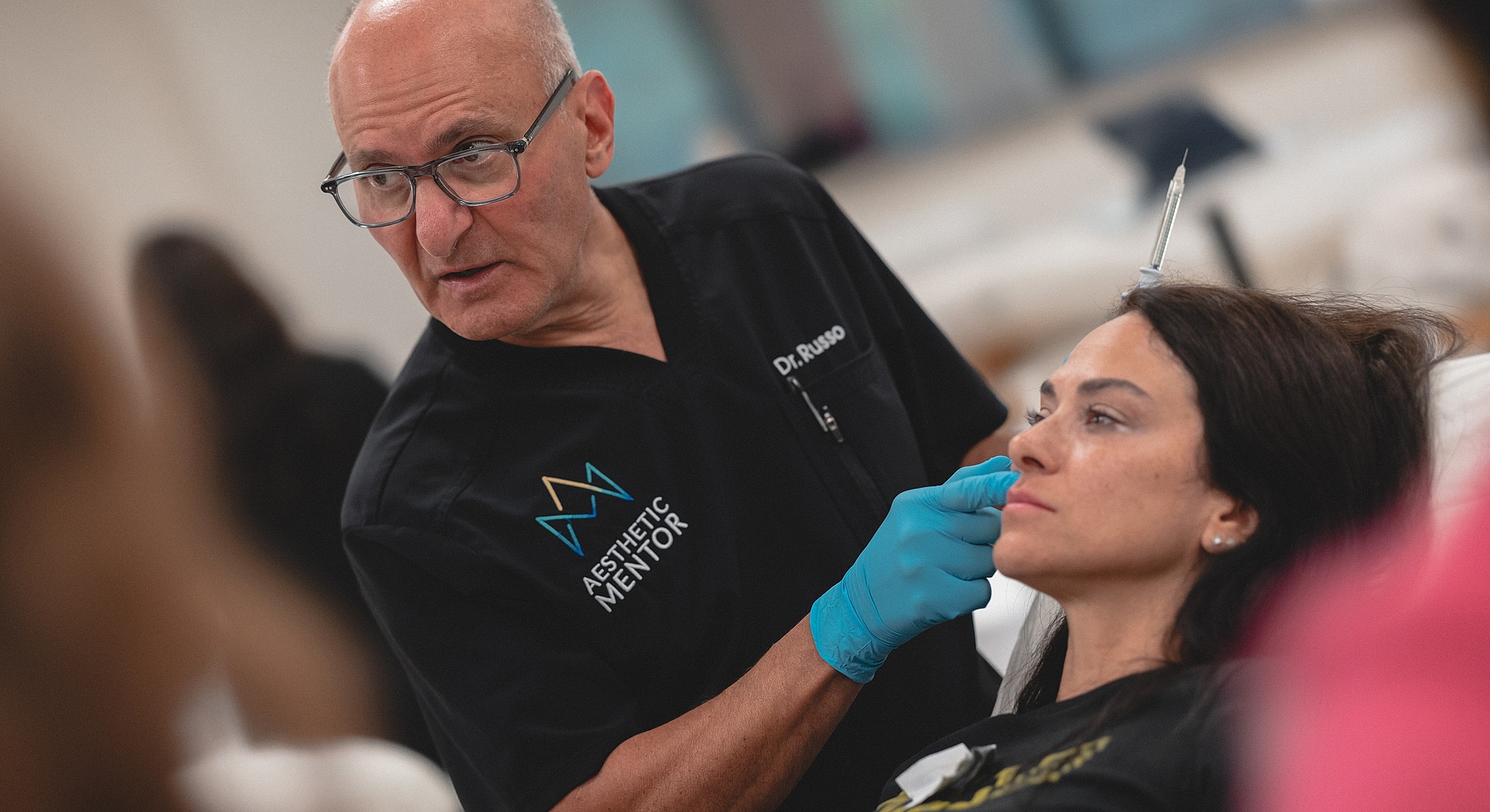 Skincare treatment in a professional setting.